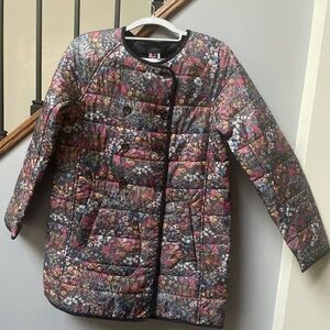J. Crew Vibrant Floral Puffer Jacket